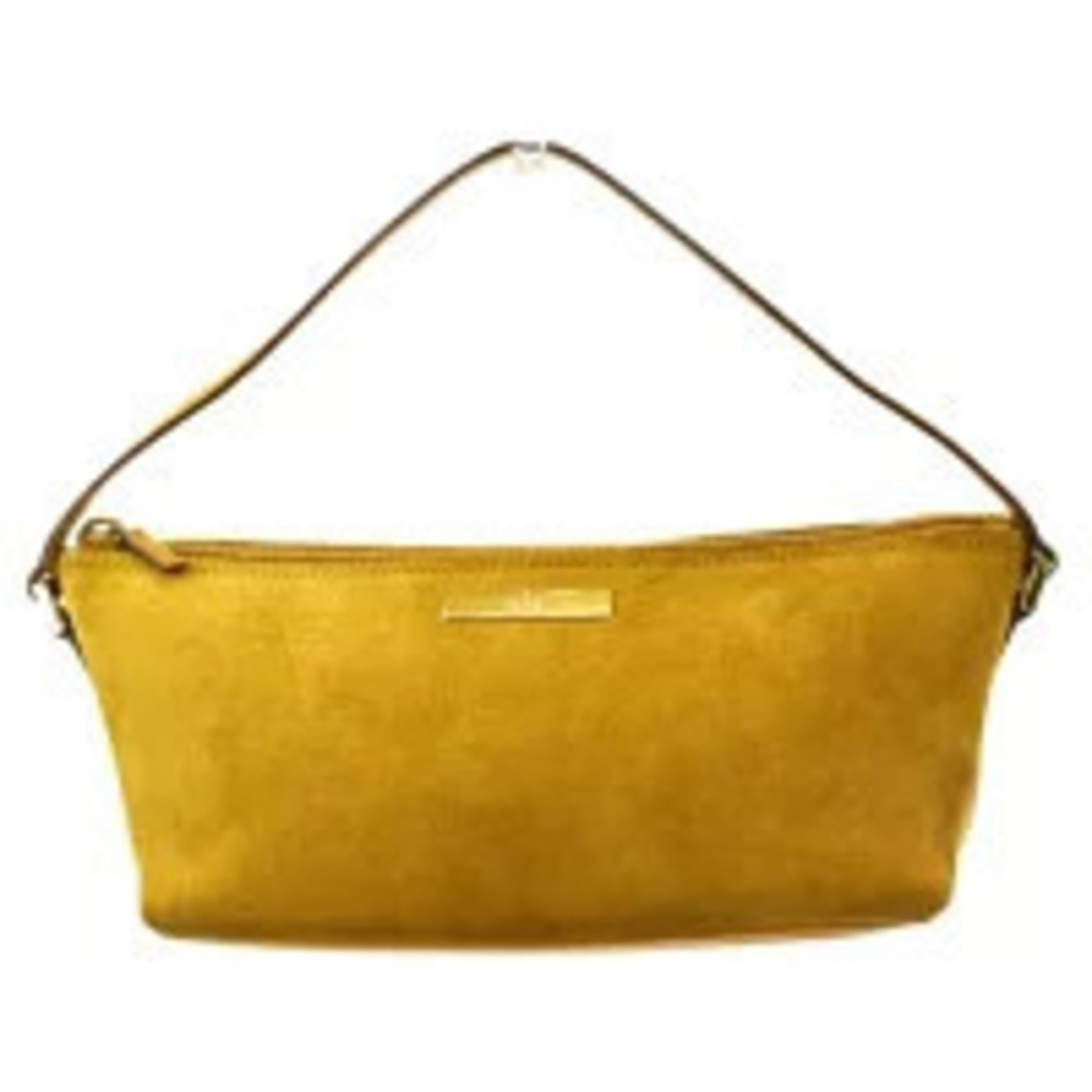 Gucci Handbag Brown Suede Leather